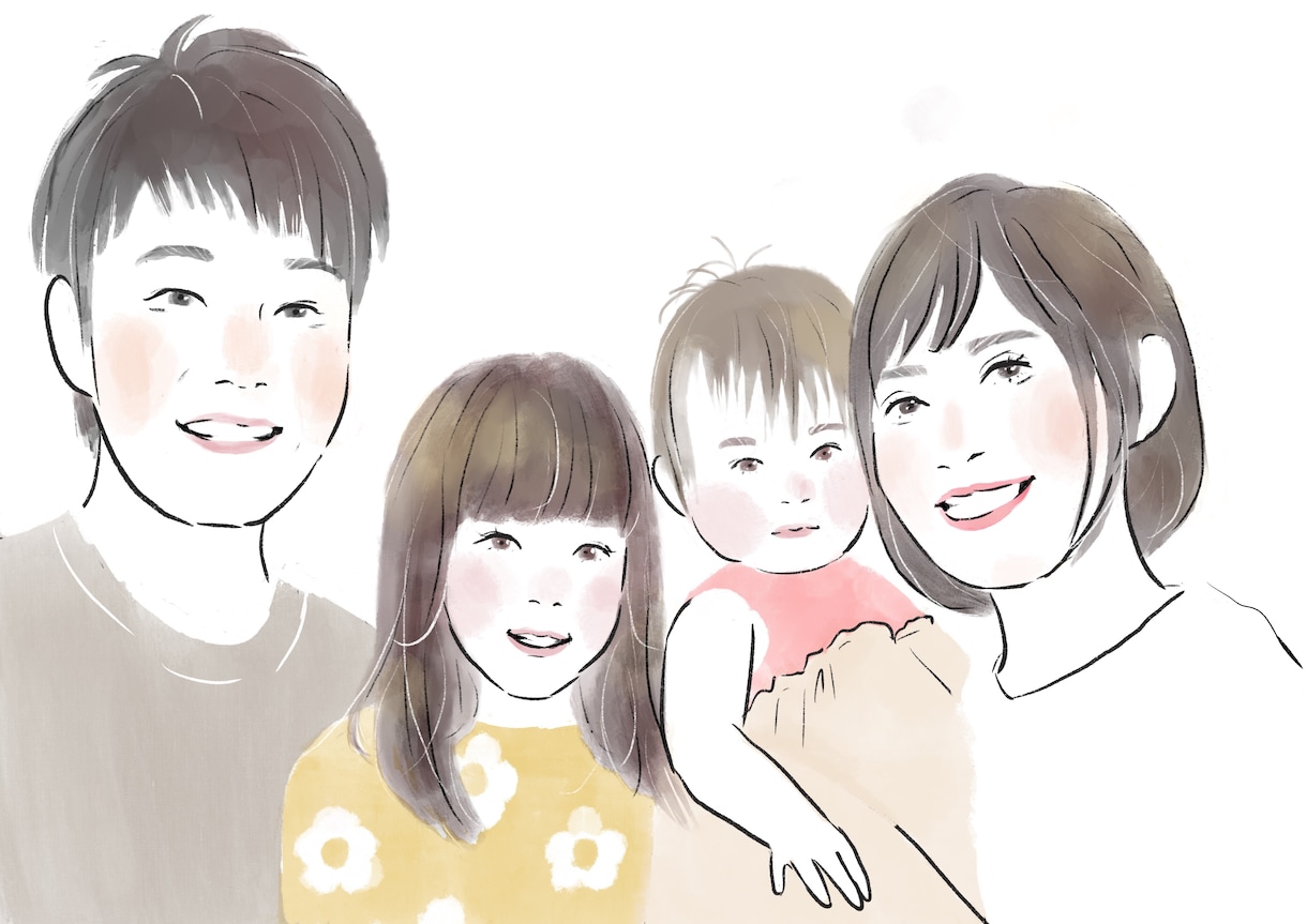 大人な•キレイめ似顔絵作成します お写真をもとにやわらかく上品な雰囲気の似顔絵をお描きします イメージ7
