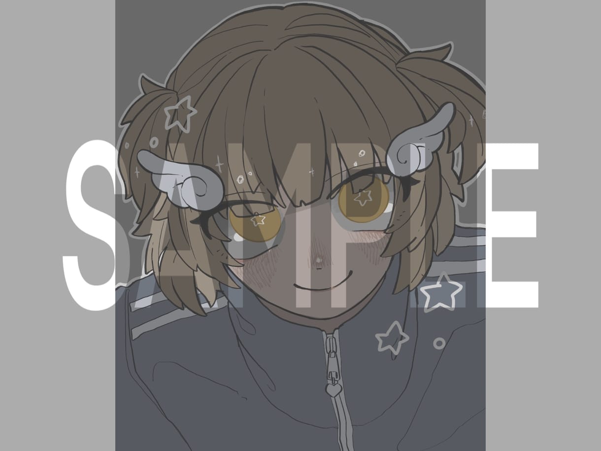 闇可愛いアイコン作成します 似顔絵OK！地雷系の闇可愛いアイコンを作成します イメージ3