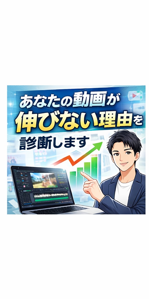 伸びないショート動画の原因を見つけます 動画を分析し、 伸びない原因と改善点を具体的に提示します。 イメージ2