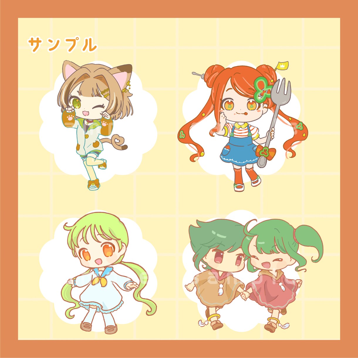 ミニキャラお描きします アイコン/活動用イラスト/趣味・鑑賞用などにいかがですか イメージ7