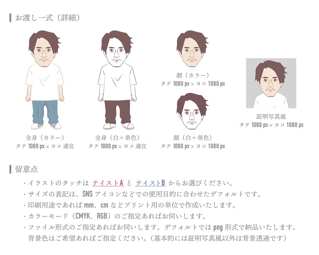 力のかぎり似ている似顔絵を作成いたします SNSアイコン・ご自身のマーク・プレゼントに イメージ9