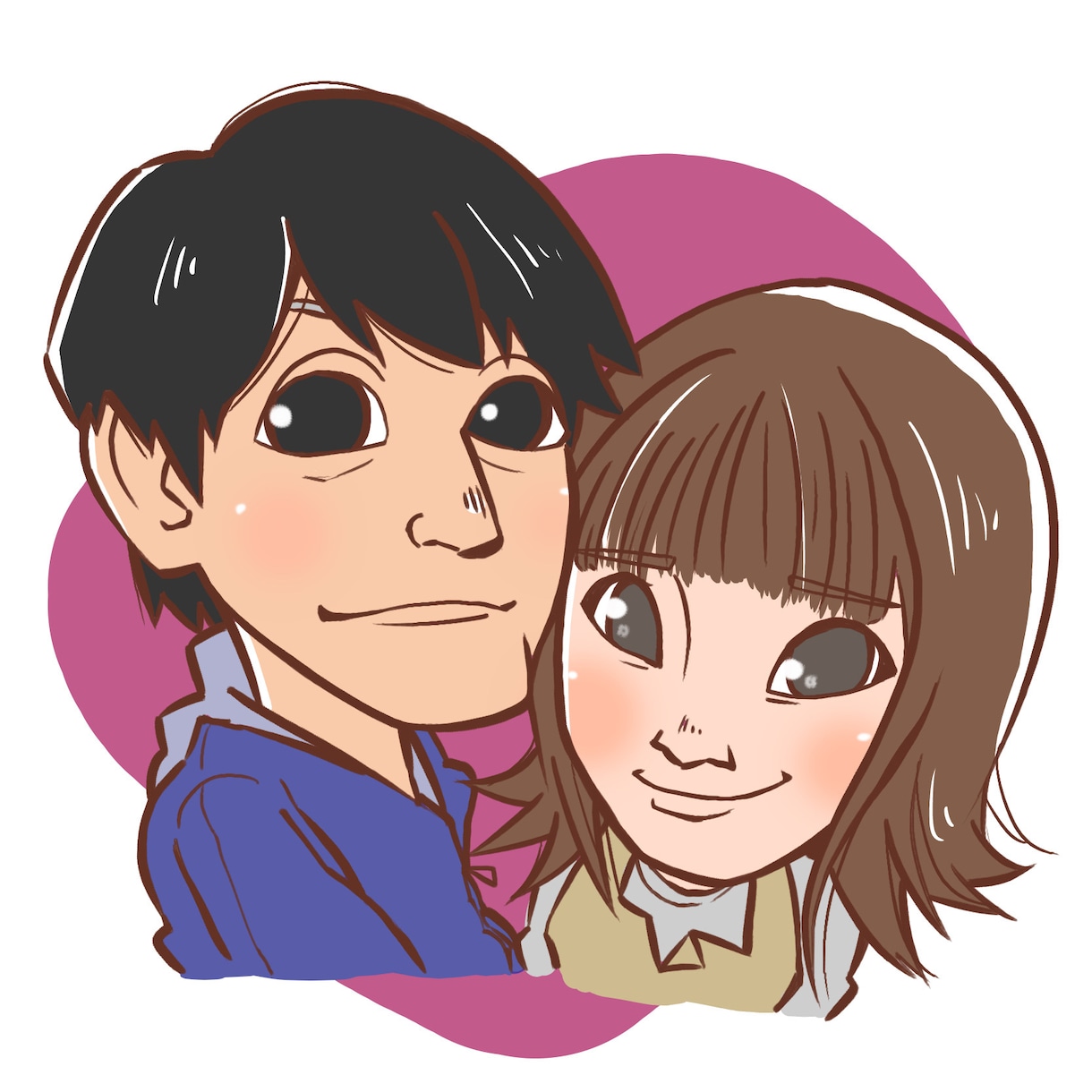 アイコン等に使えるあなたのイメージを似顔絵にします あなたの個性をアイコンにして表現！ イメージ7