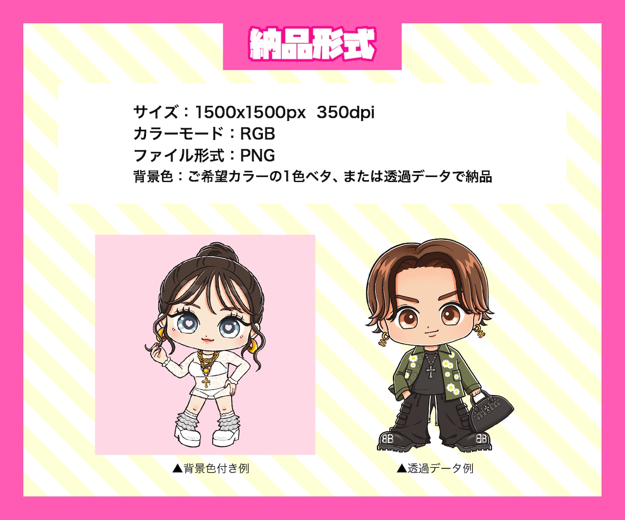 おしゃれでかわいい！SDキャラ、ミニキャラ描きます グッズ/アイコン/配信立ち絵/ギフトに！ イメージ4