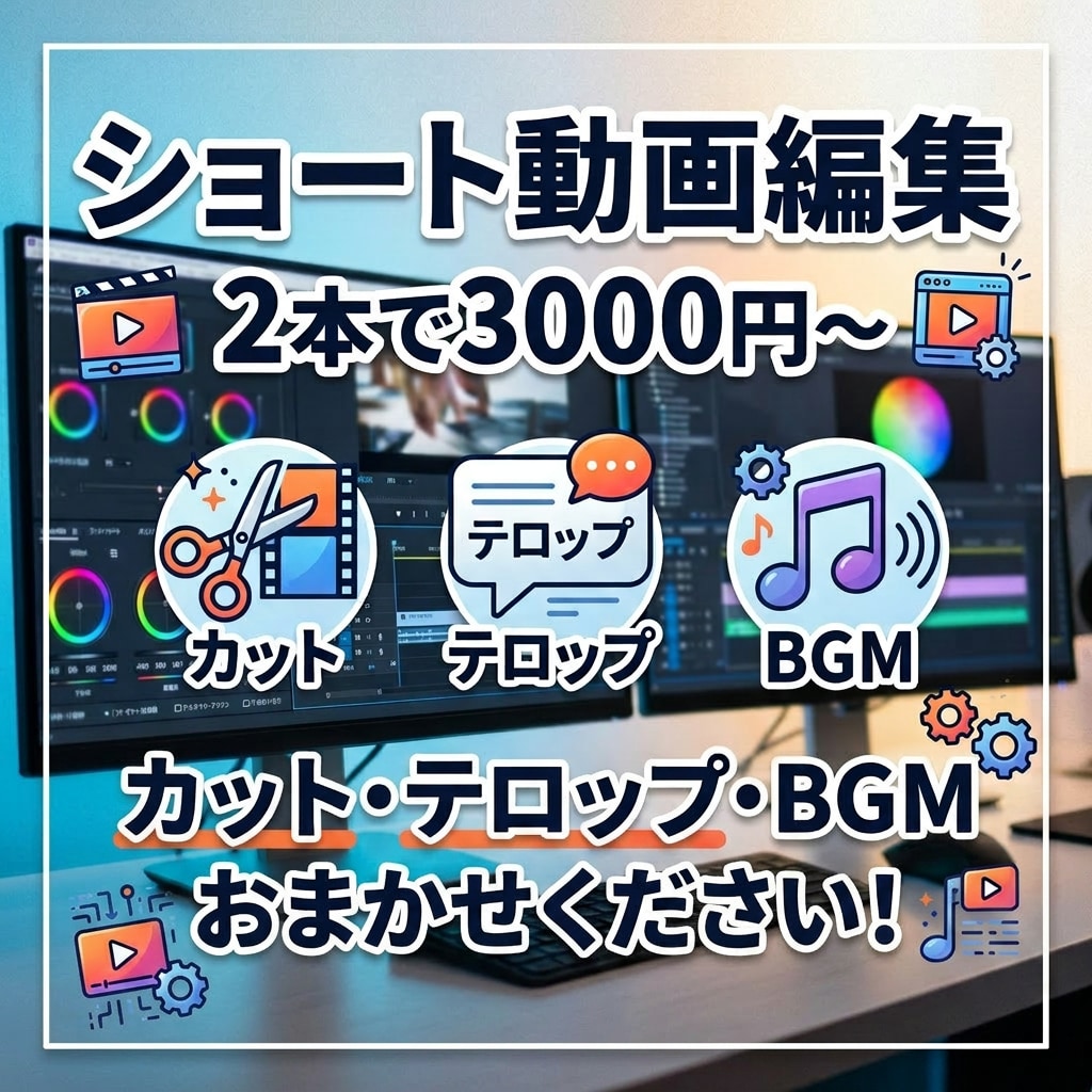 ショート動画編集を承ります ショートを得意としている動画クリエーターです！ イメージ1