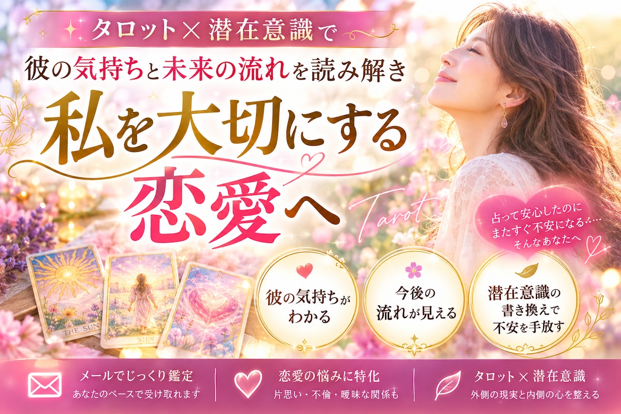 彼の気持ちと❤️未来の流れを⭐️読み解きます 占ってもまた不安になるあなたへ✨ イメージ1