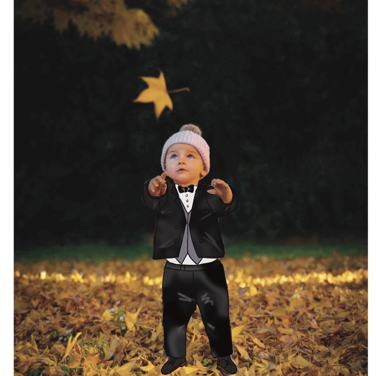ほっこりする子供の写真を作成します イラストと写真をミックスさせた世界に1枚のオリジナル画像です イメージ10