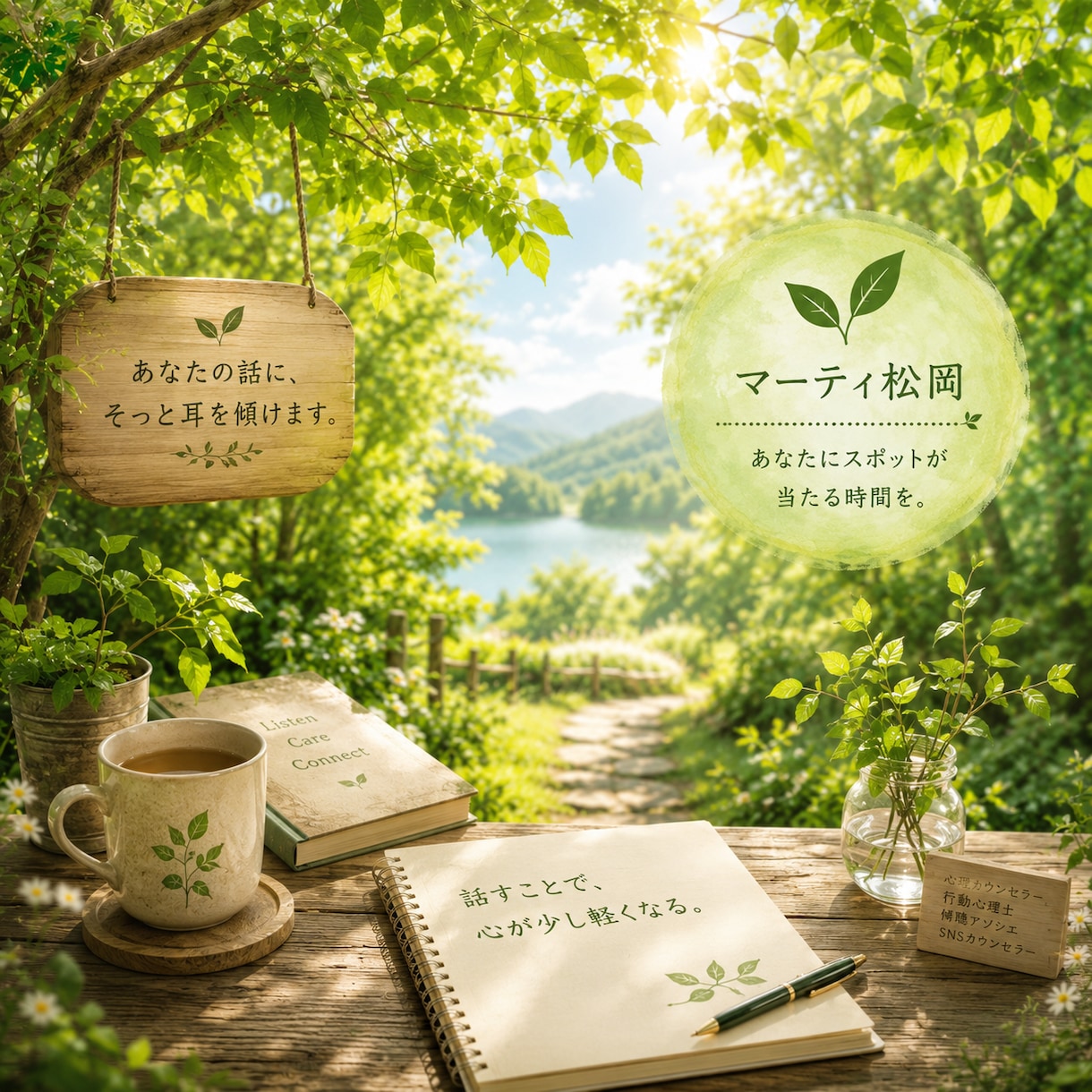 傾聴と対話であなたが前に進む力を支援します 短い時間でも大丈夫。安心してあなたのお話を聴かせてください。 イメージ1