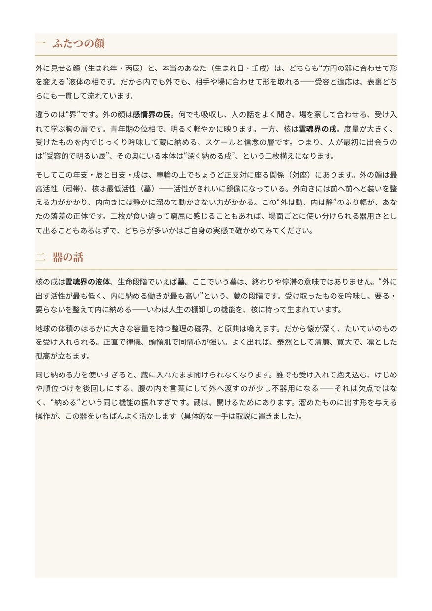 生年月日だけで、あなたの取扱説明書を作ります 強み・適職・人生の季節がわかる10ページ超のPDF イメージ6
