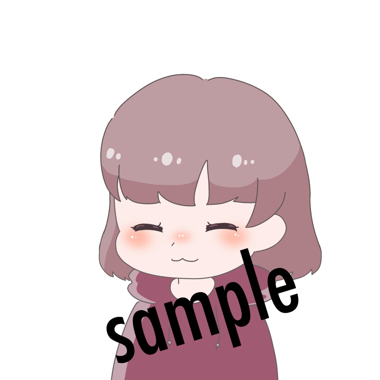 あなただけのアイコンお描きします ゆるい優しめのタッチであなたのアイコンお作りします♪ イメージ1