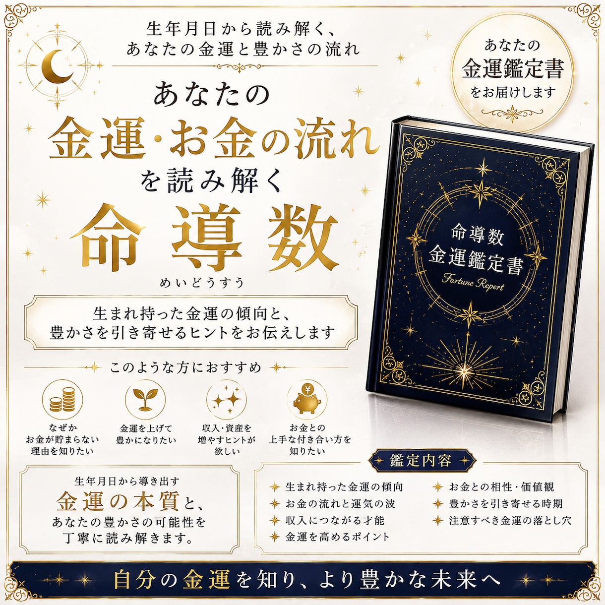生年月日からあなたの金運を読み解きます あなたのお金の流れと豊かさの可能性を読み解きます イメージ1