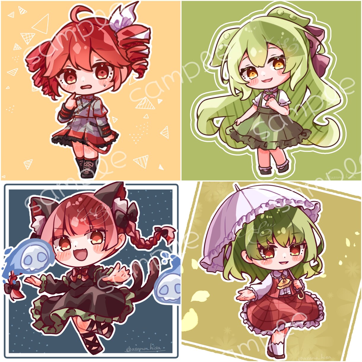ポップで可愛い全身ミニキャライラスト描きます アイコンやサムネイル、プレゼントにもおすすめです！ イメージ5