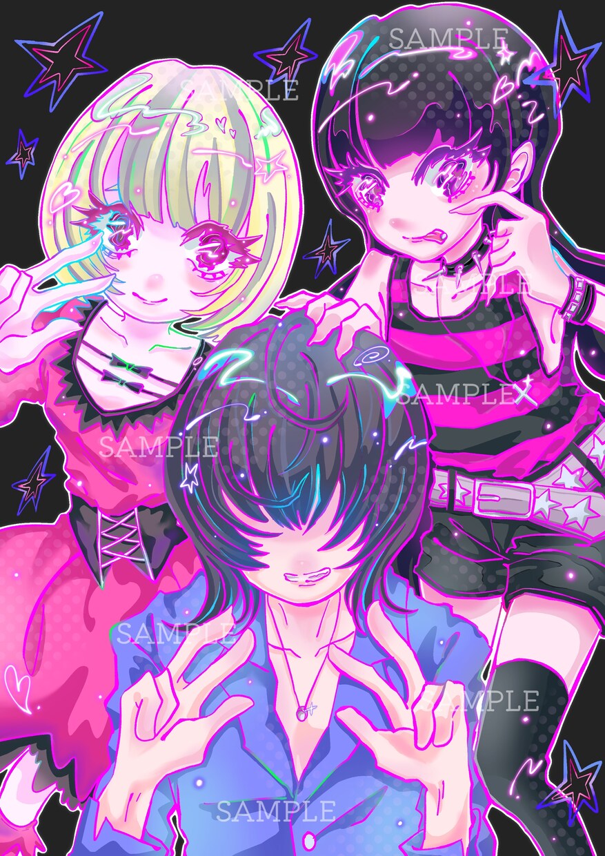 個性的なポップで可愛いイラストを描きます アイドル,コンカフェ,Vtuber,キャラデザ等 イメージ8