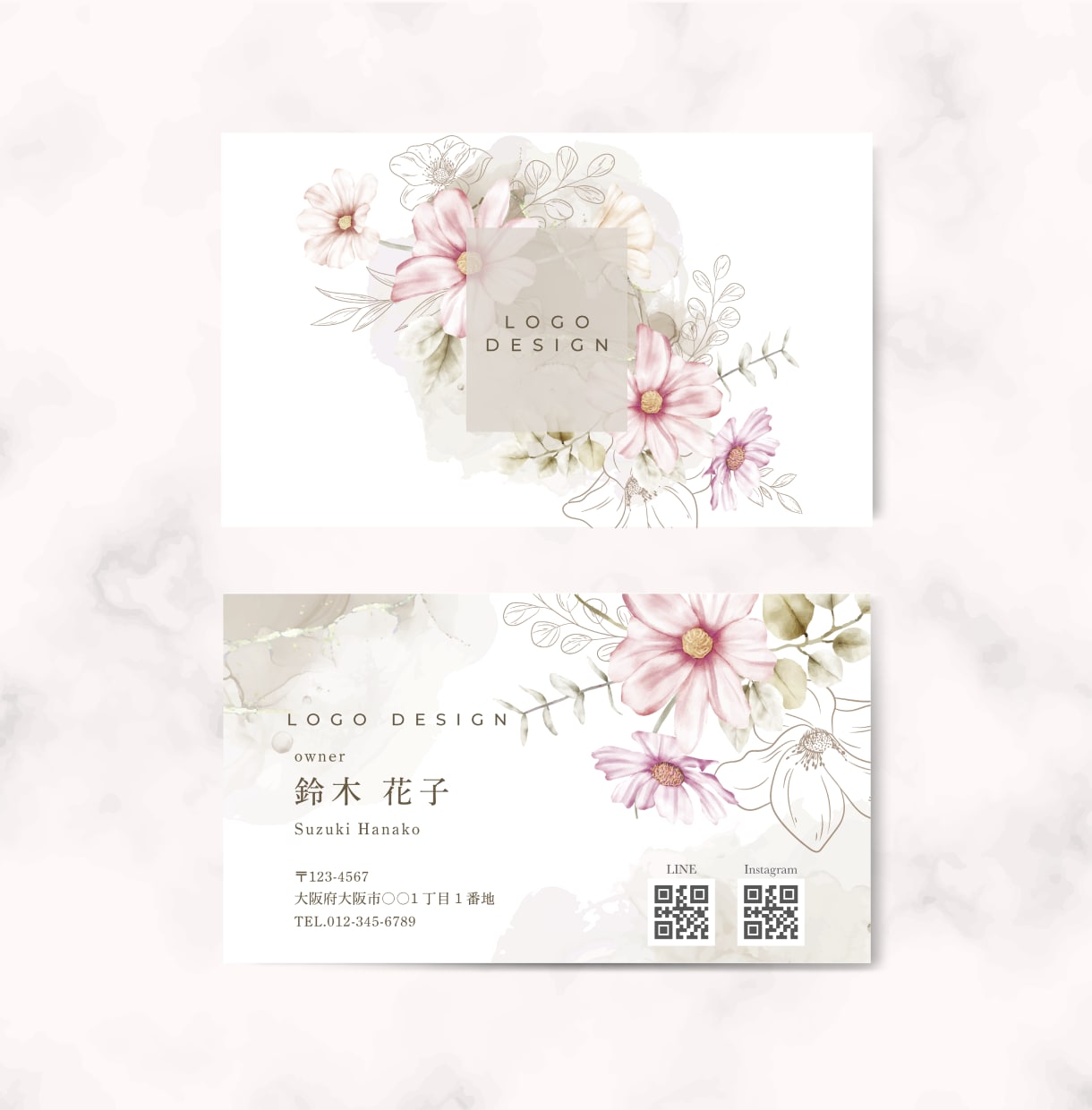 お花モチーフのオーダーメイド名刺を制作します 女性のための洗練された花デザイン名刺、第一印象で差をつける イメージ6