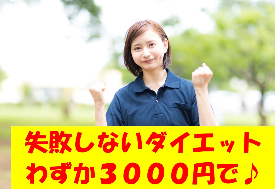 今まで失敗してきた人必見！ダイエット家庭教師します 無理のない範囲で続けられる人生最後のダイエット教えます イメージ1