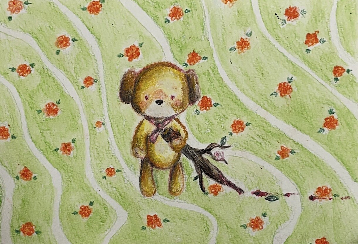 ゆるかわ×ほんのりホラーなイラストを制作します クレヨンの温かみで描く、かわいくてちょっぴりほらーな世界 イメージ5