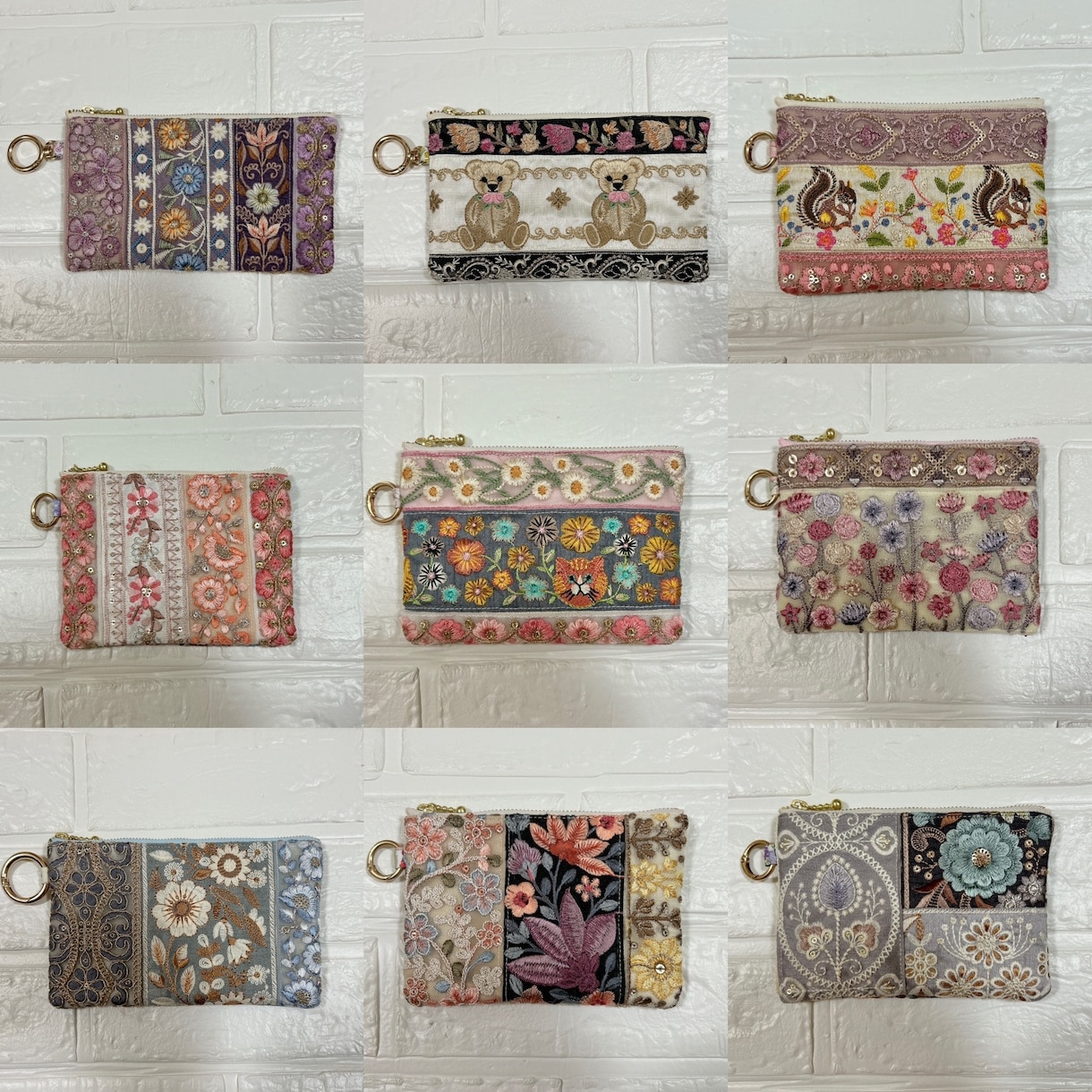 大人可愛いインド刺繍リボンのポーチをお作りします ハンドメイド歴10年以上の作家が心を込めてお作りしています イメージ2