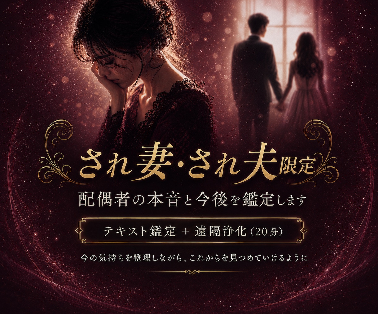 され妻・され夫限定｜配偶者の本音と今後を鑑定します 本音と今後を読み解き、遠隔浄化で心の整理もサポート イメージ1