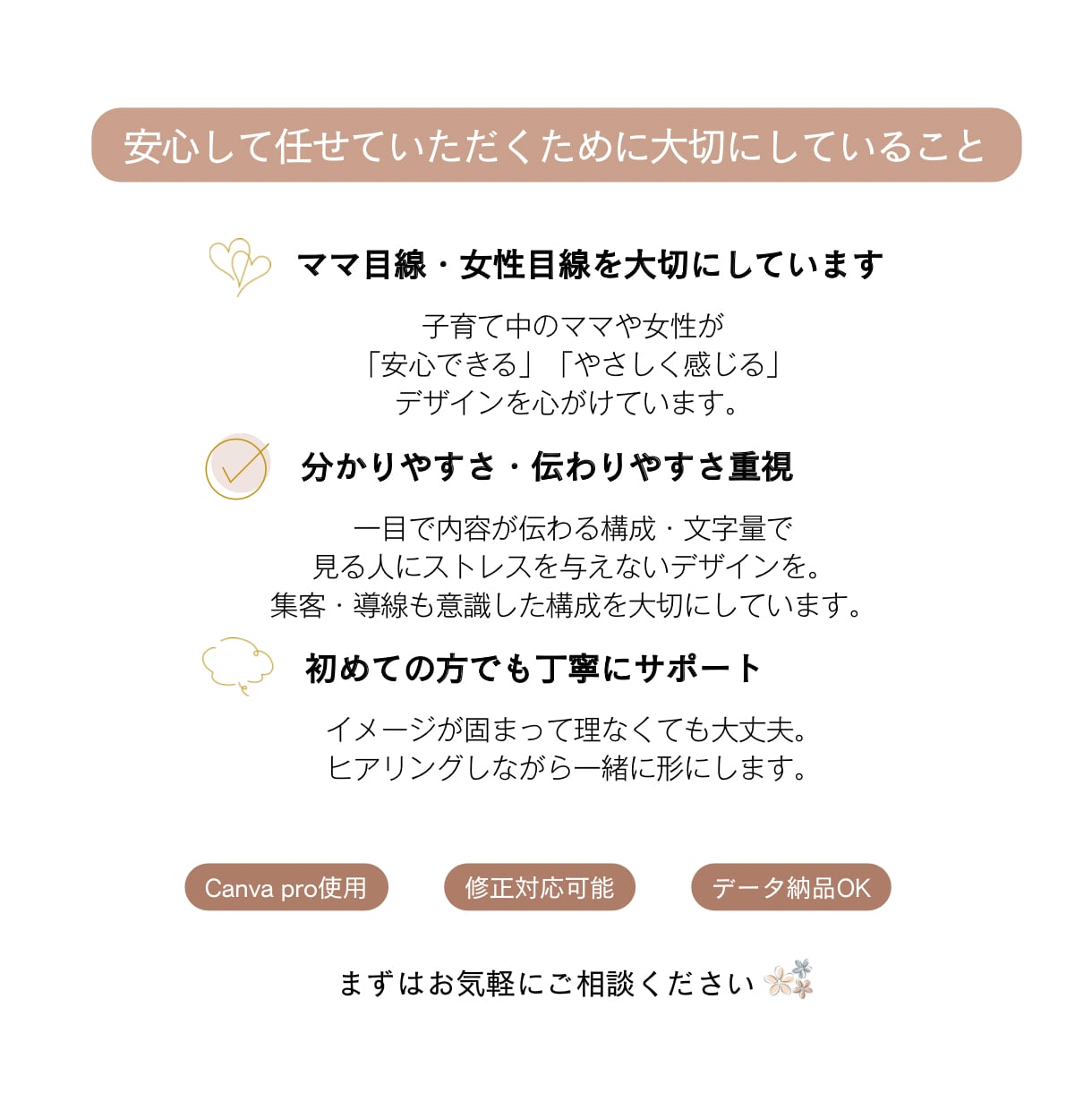 女性・ママ目線で｜伝わる画像デザイン制作します PS/canva制作｜URLにて納品可能。初心者さん大歓迎！ イメージ3