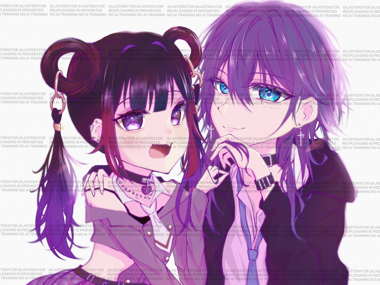 胸上イラストorデフォルメアイコンイラスト描きます 目が綺麗と好評いただく事が多いです！キラキラした絵が好きです イメージ1