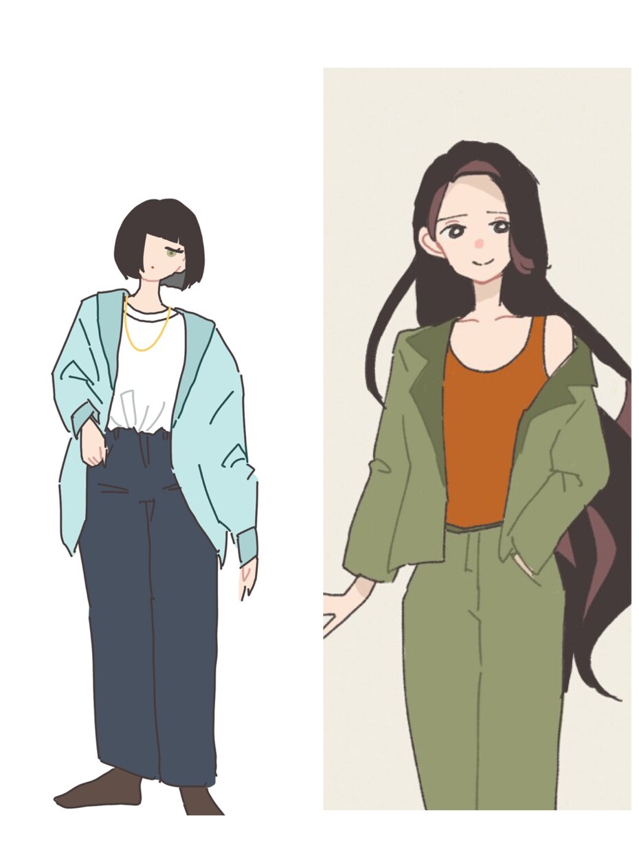 どなたでも！似顔絵や、日常の数コマ漫画など描きます 似顔絵も！お気に入りの服や憧れの服を絵の中で着れる！ イメージ5