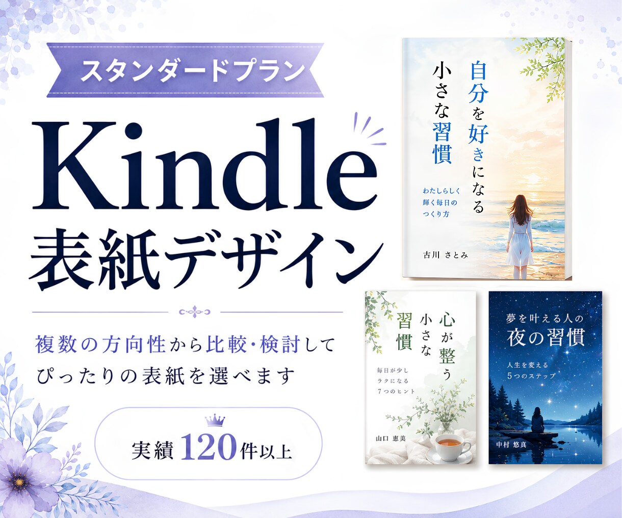 2案納品｜Kindle表紙デザイン作成します ABテスト可能｜修正回数無制限｜イメージがなくてもOK イメージ1