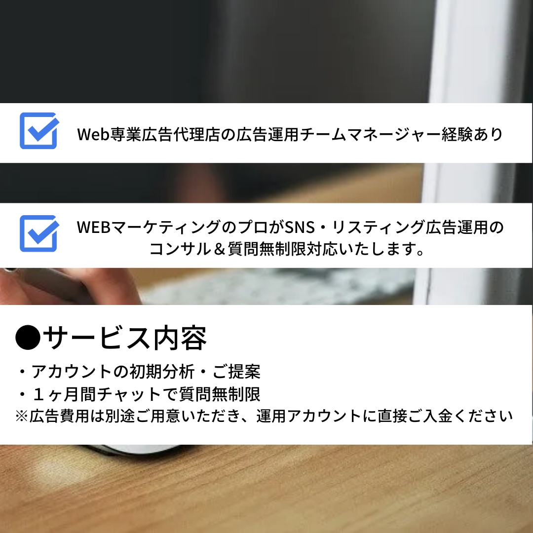 Web広告のコンサル＆質問無制限受け付けます FB/インスタ/LINE/Twitter/Googleなど イメージ2