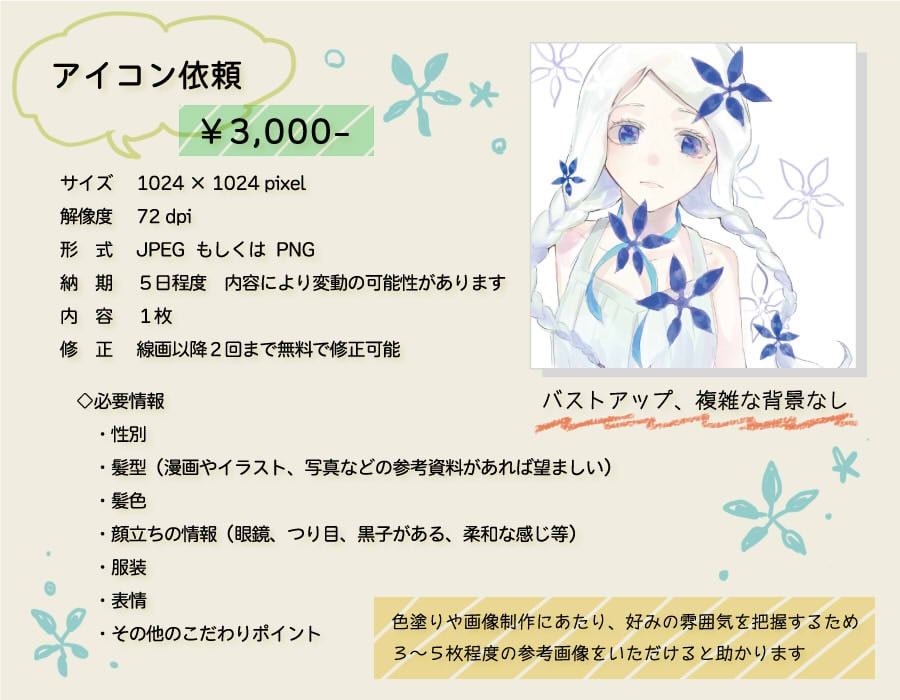 オリジナルアイコン 描きます 繊細、ほの暗い雰囲気はいかがですか イメージ2