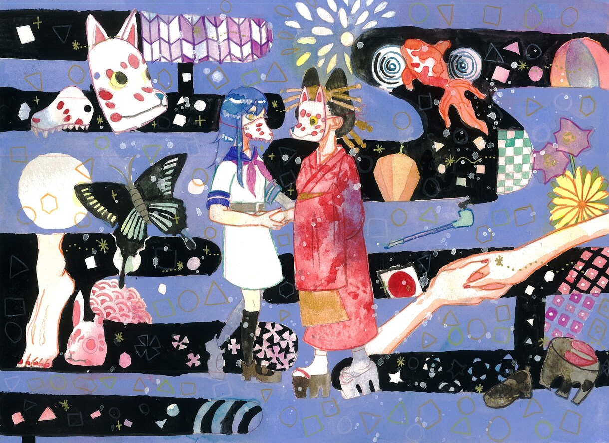 不思議なイラストを描きます 透明水彩など、アナログ画材であたたかみのある絵を描きます。 イメージ2