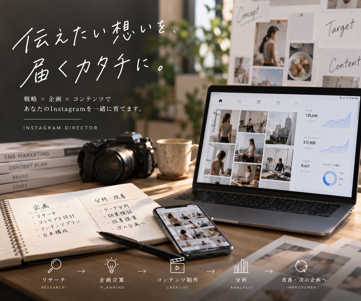 インスタグラムの企画立案・分析をサポートします \こんな人を探してたが生まれるsnsへ✨/ イメージ1