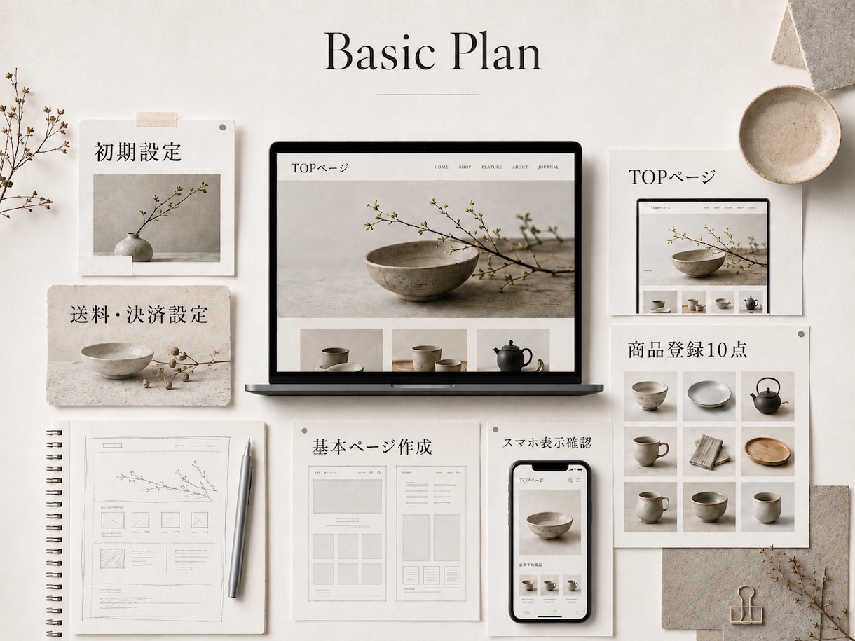 Shopifyストアを5万円で立ち上げます 商品登録・送料・決済・基本ページ等開店に必要な初期設定を対応 イメージ2