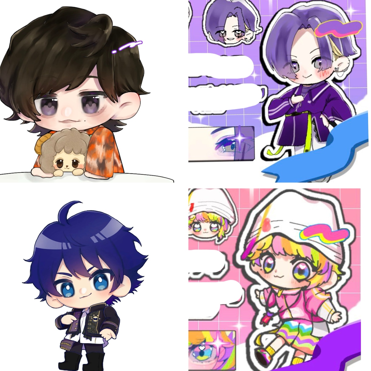 ちびキャラ、SDキャラを描きます 厚塗り〜ポップな可愛いちびキャラを描きます！ イメージ1