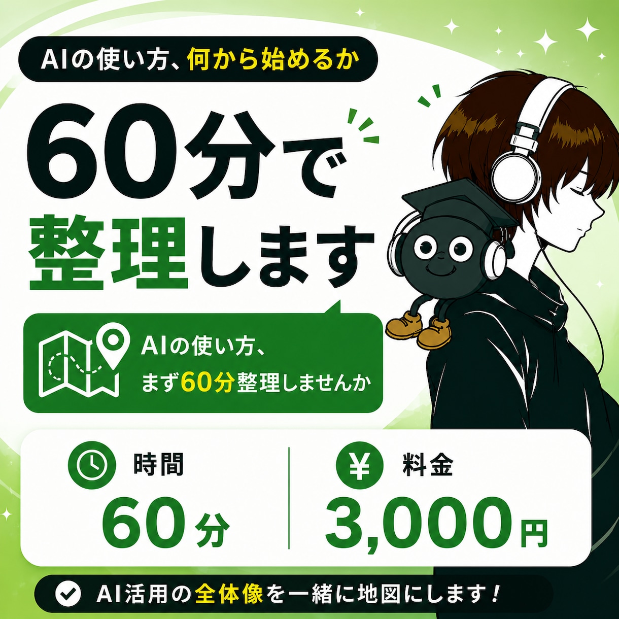 AIの使い方、何から始めるか60分で整理します AIの使い方、まず60分整理しませんか イメージ1
