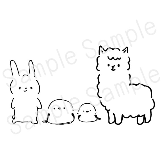 商用利用OK　親しみやすいゆるかわイラスト描きます 見るたびほっこり癒やされる、ゆるくて可愛いをお届けします イメージ1