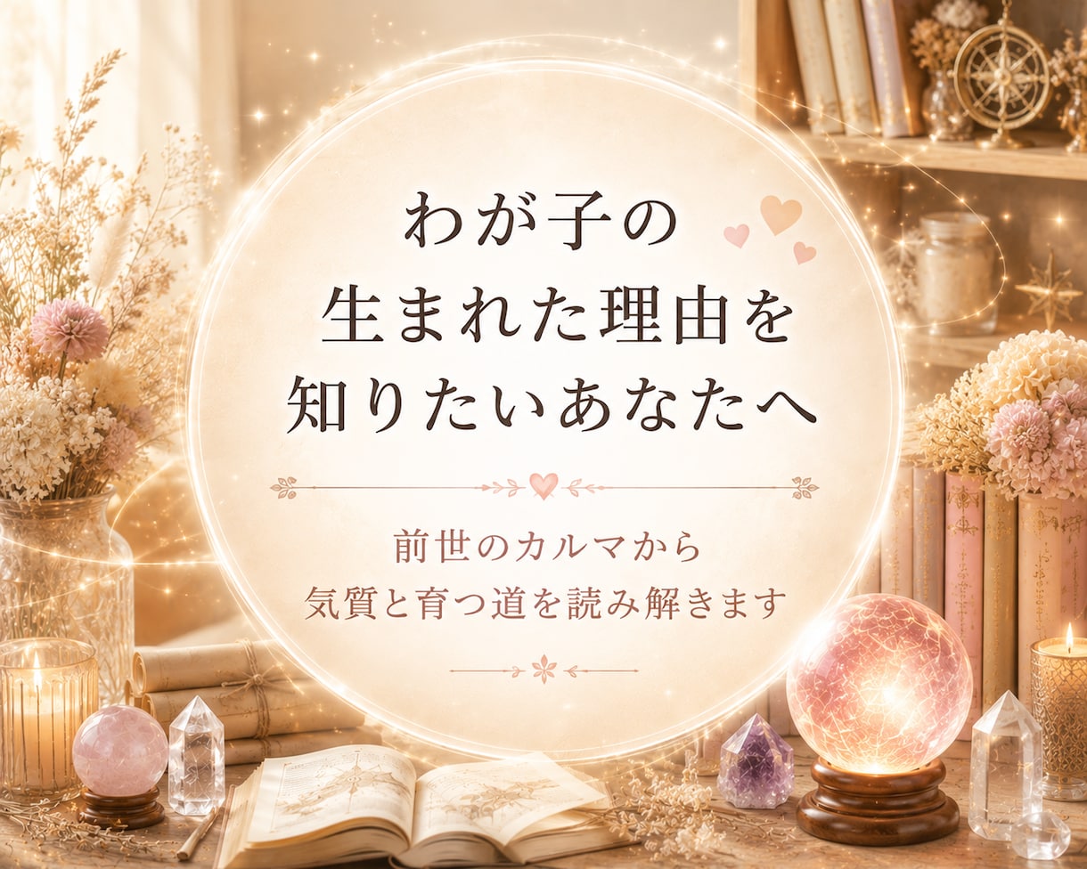 我が子の生まれ持つ使命とカルマリーディングします 前世から子どもの気質と育つ道を優しく紐解く イメージ1