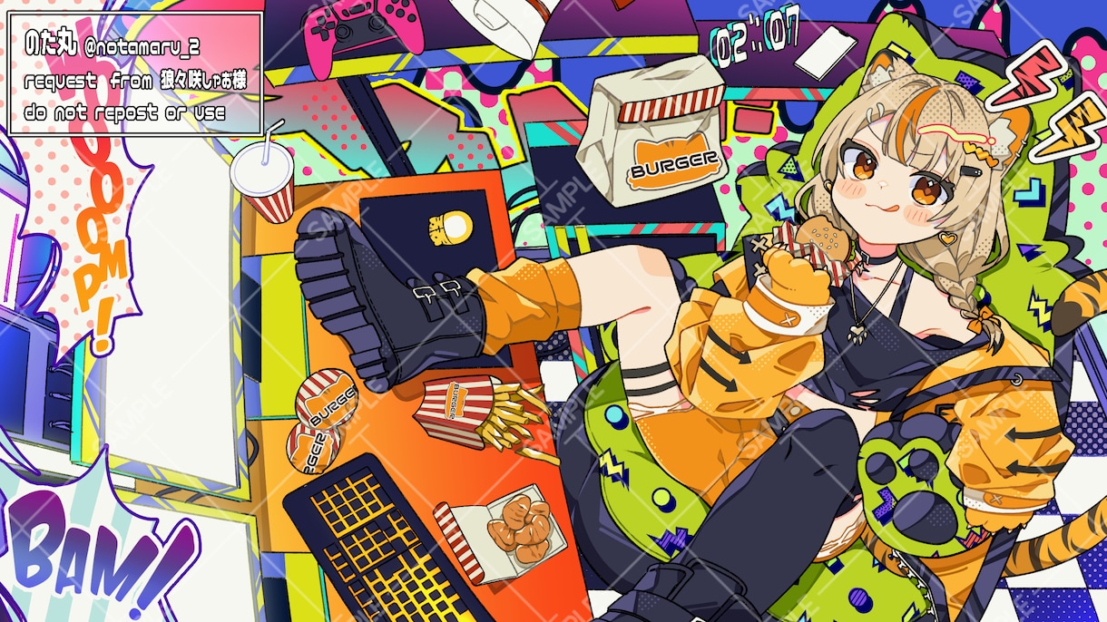 企業実績有◇ポップで可愛い一枚絵作成します 複数人・背景・商用利用可◇ご相談ください イメージ2