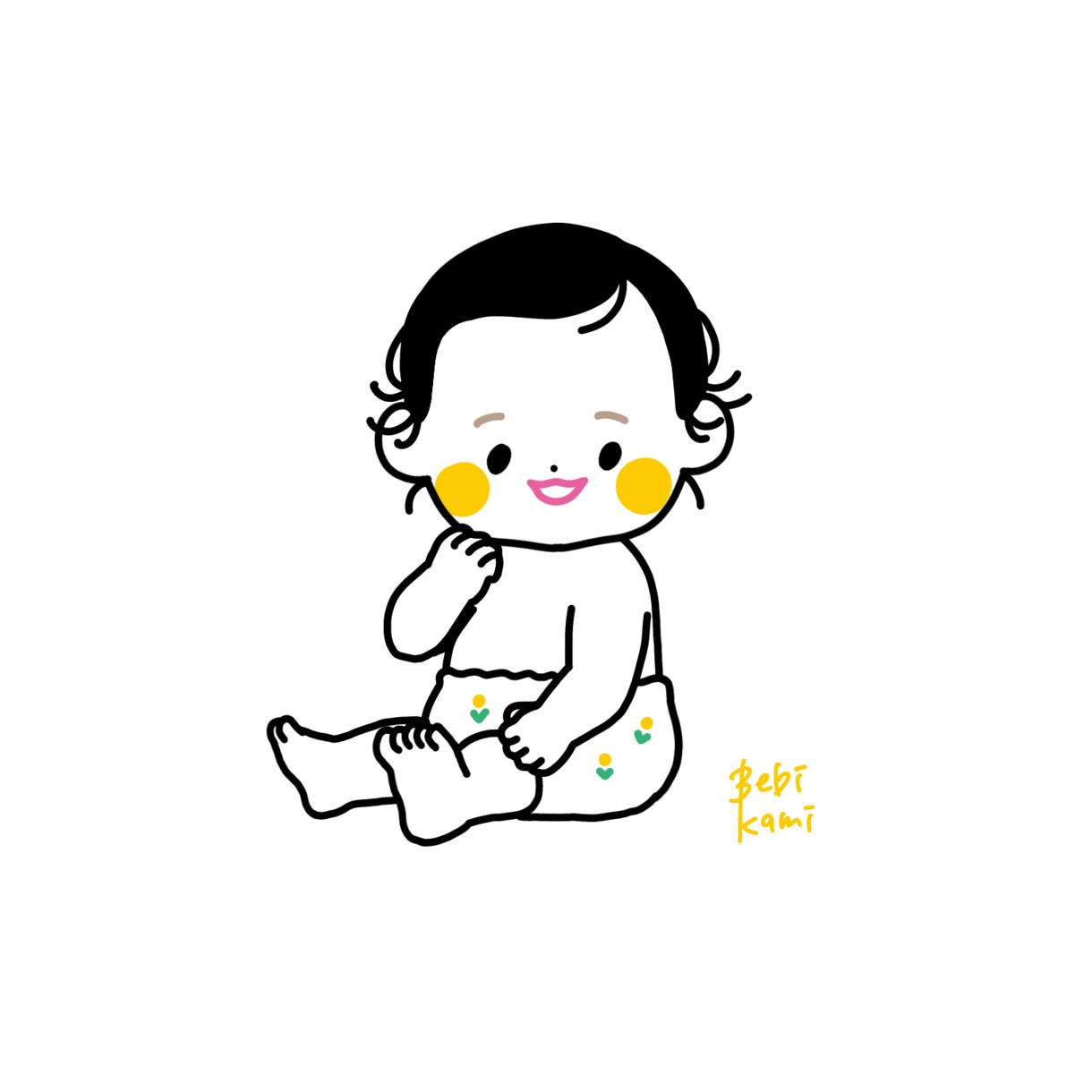 印刷可能な高画質！赤ちゃんの似顔絵作成します SNSアイコンやプレゼントに！データ納品です！ イメージ3