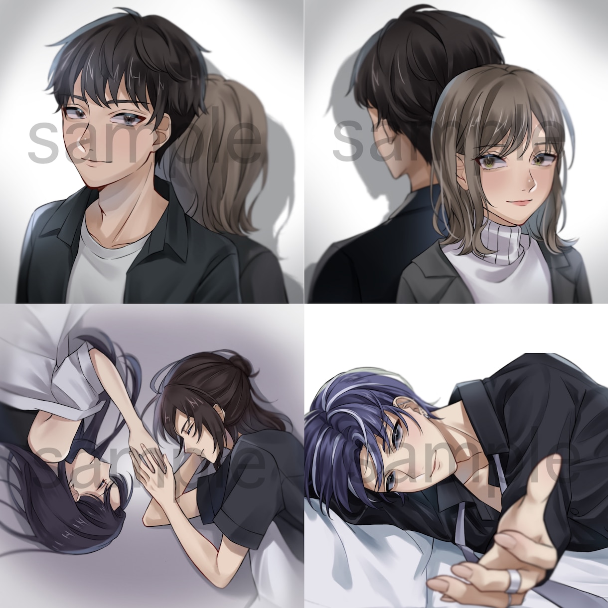 アイコン/イラスト等制作致します 色気のあるかっこいい男女をお描きします❀·° イメージ9