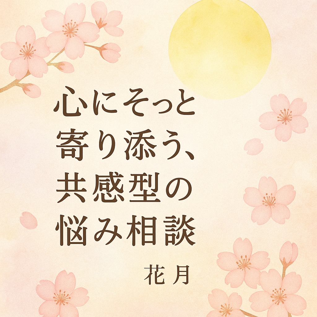 優しく共感します。心に寄り添うお話し相手になります 絶望から立ち直り独立した経験を活かして人に寄り添う悩み相談。 イメージ1