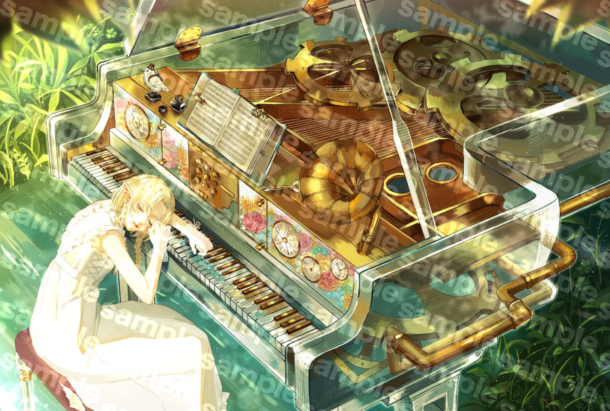 儚くてアンティークな一枚絵イラストを制作いたします 丁寧に納品日厳守でイラストを提供致します！ イメージ3
