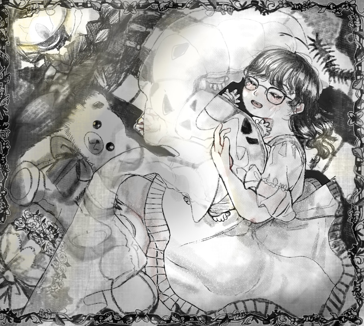 商用・著作権可　イラスト全般描きます ラフ2案・おまかせ可！血、人外可！モノクロorカラー イメージ5