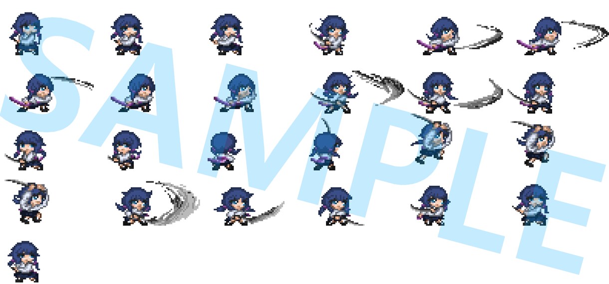 ゲーム用のドット絵アニメーションを制作します 可愛くてカッコいい！ユニークでスピード感のあるドット絵です！ イメージ2