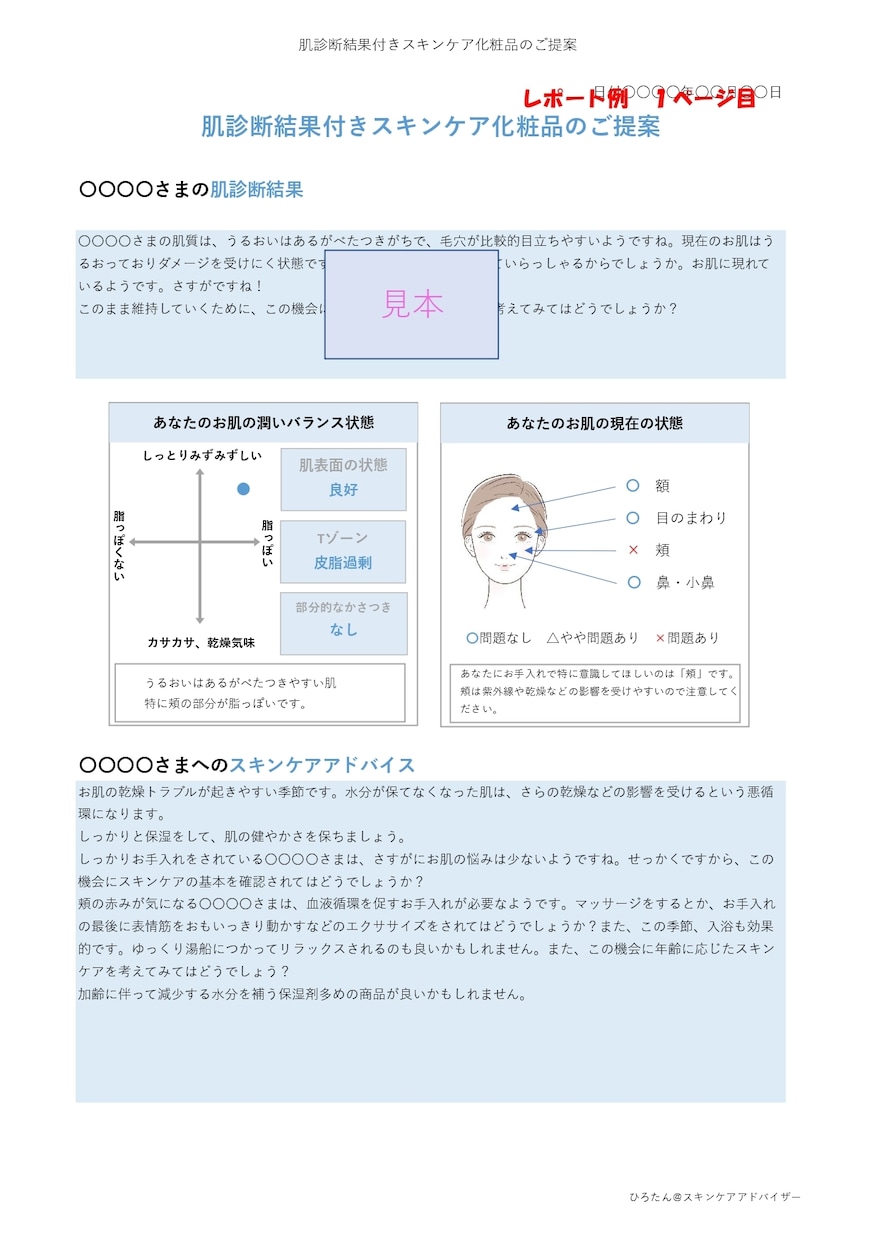 肌診断付きお肌に合わせたスキンケア化粧品を選びます 何を使えば良いのか悩んでいる人にプロが真剣アドバイスします イメージ3