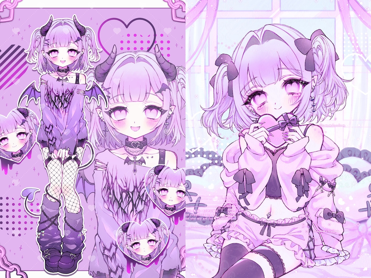 オーダーメイドでイラストお描きします 活動用イラストや動画サムネイルなど何でもご相談ください！ イメージ2