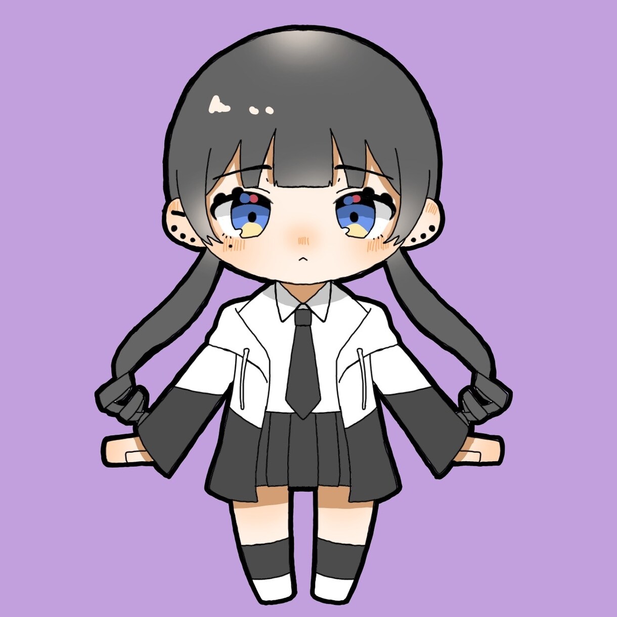 地雷系アイコンイラスト描きます 地雷系ピアスのミニキャラ描きます イメージ1