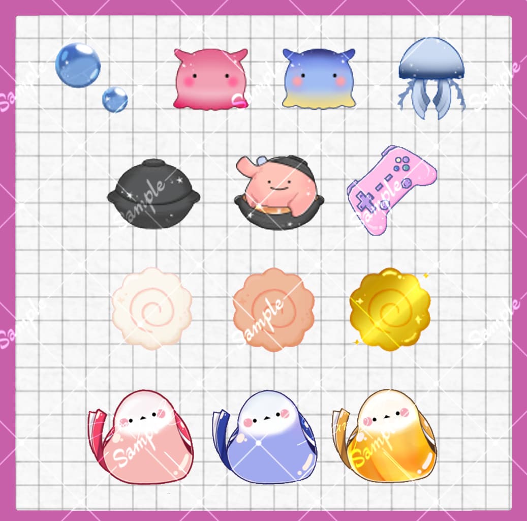 テンプレ有り！配信用スタンプ・バッチ制作します Twitch·YouTube他1枚から気軽にご相談ください！ イメージ6