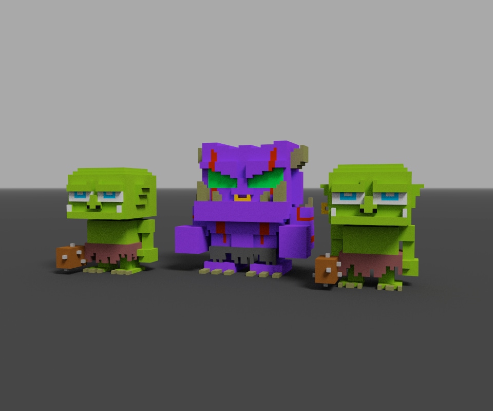ボクセルアートで３DCGキャラクターを制作します ゲームの素材やNFTに！ボクセルアートキャラクター制作 イメージ7