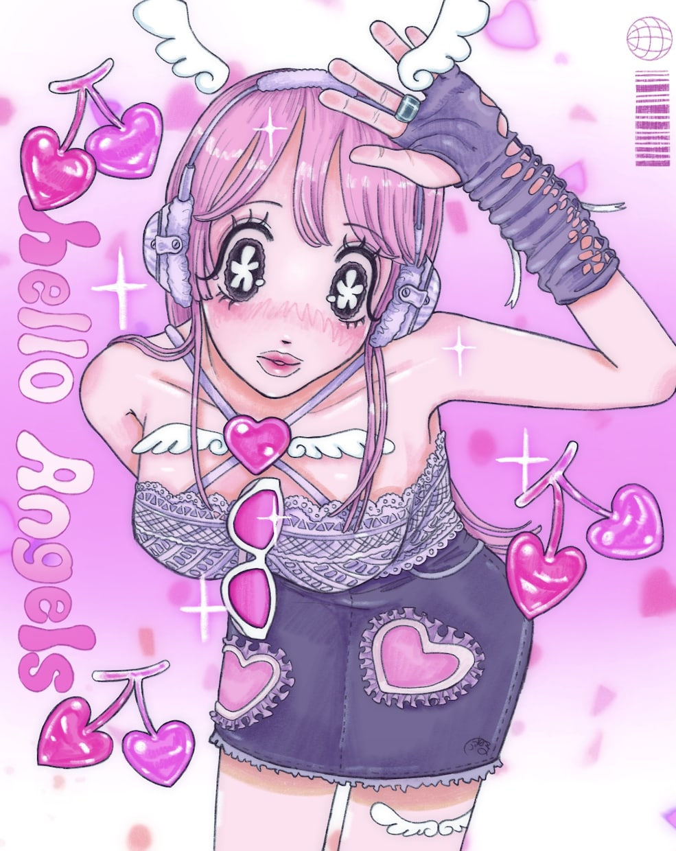 Y2Kな女の子イラストを描きます カラフルなイラストです！SNSアイコンやグッズ制作など イメージ3