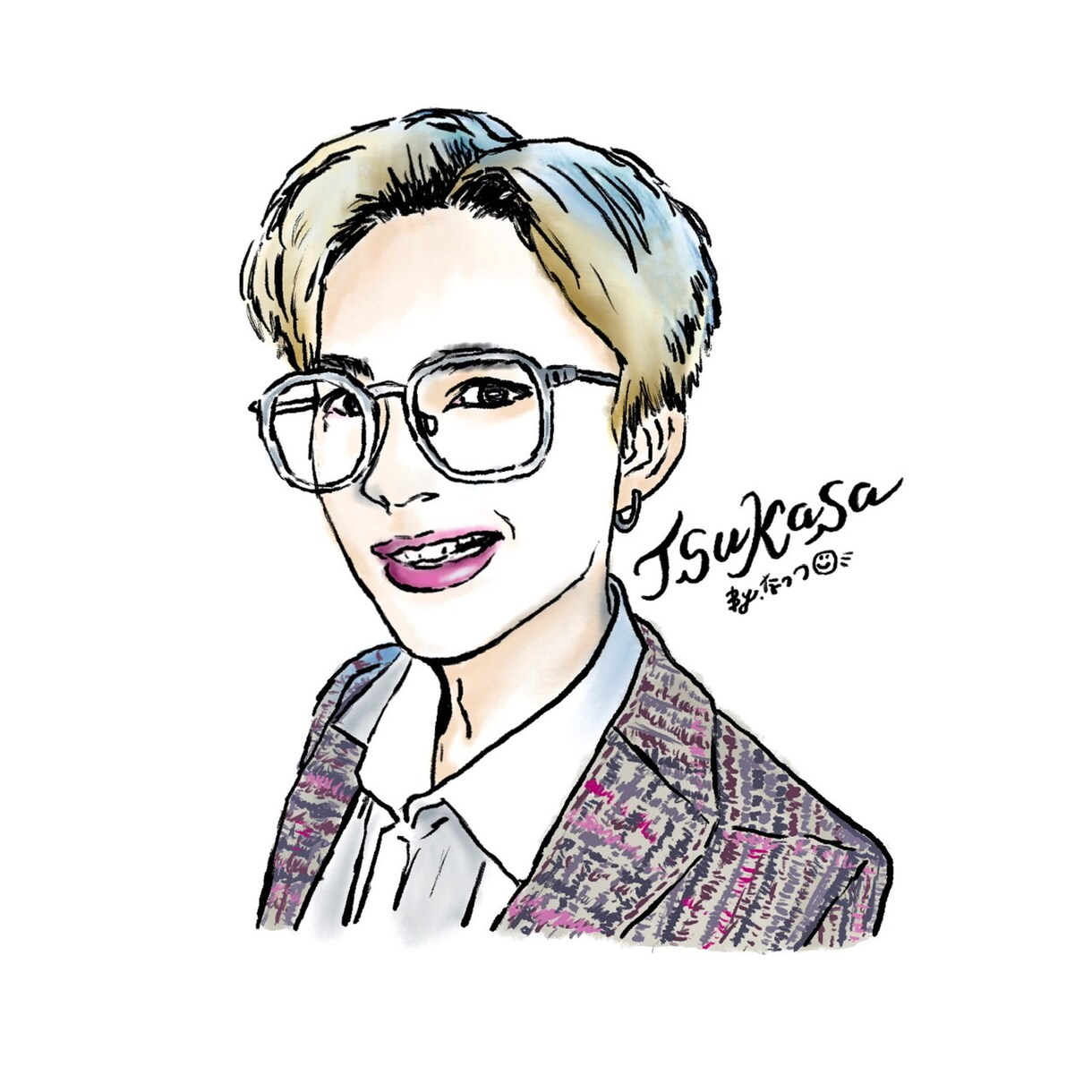 SNSで個人で使える似顔絵アイコン承ります 手描きの似顔絵アイコン作成！お洒落でオリジナル！ イメージ6