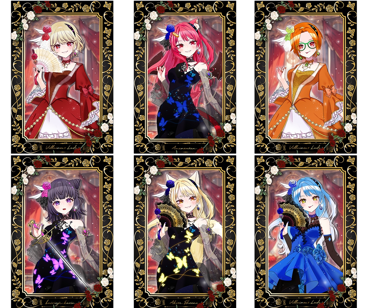 最短当日！IRIAM対応◎悪役令嬢イラスト描きます 配信にも！3種ドレスから選べる◎キャラを即納でお書きします イメージ8