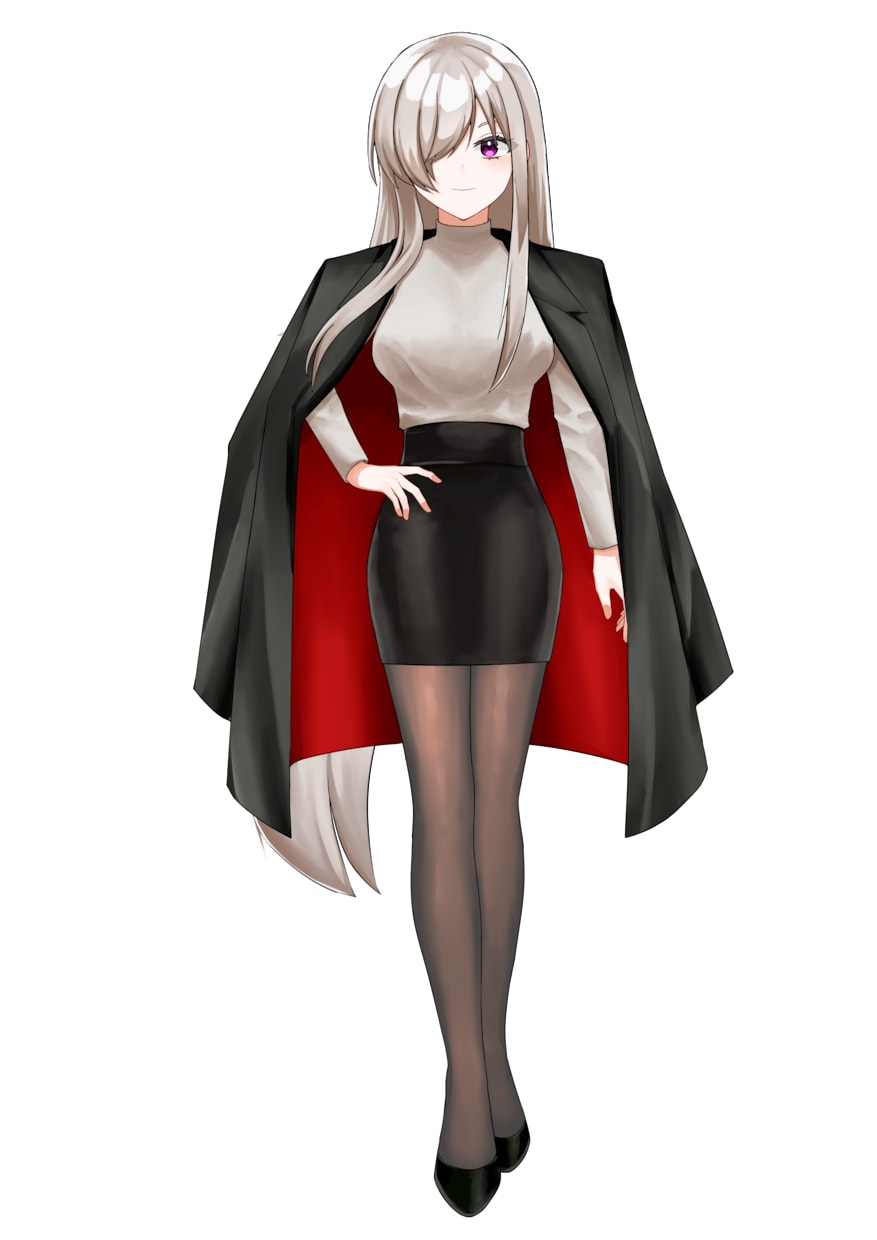 大人な女性をイメージしたイラストになります コート着脱のイラストがあります。 イメージ1